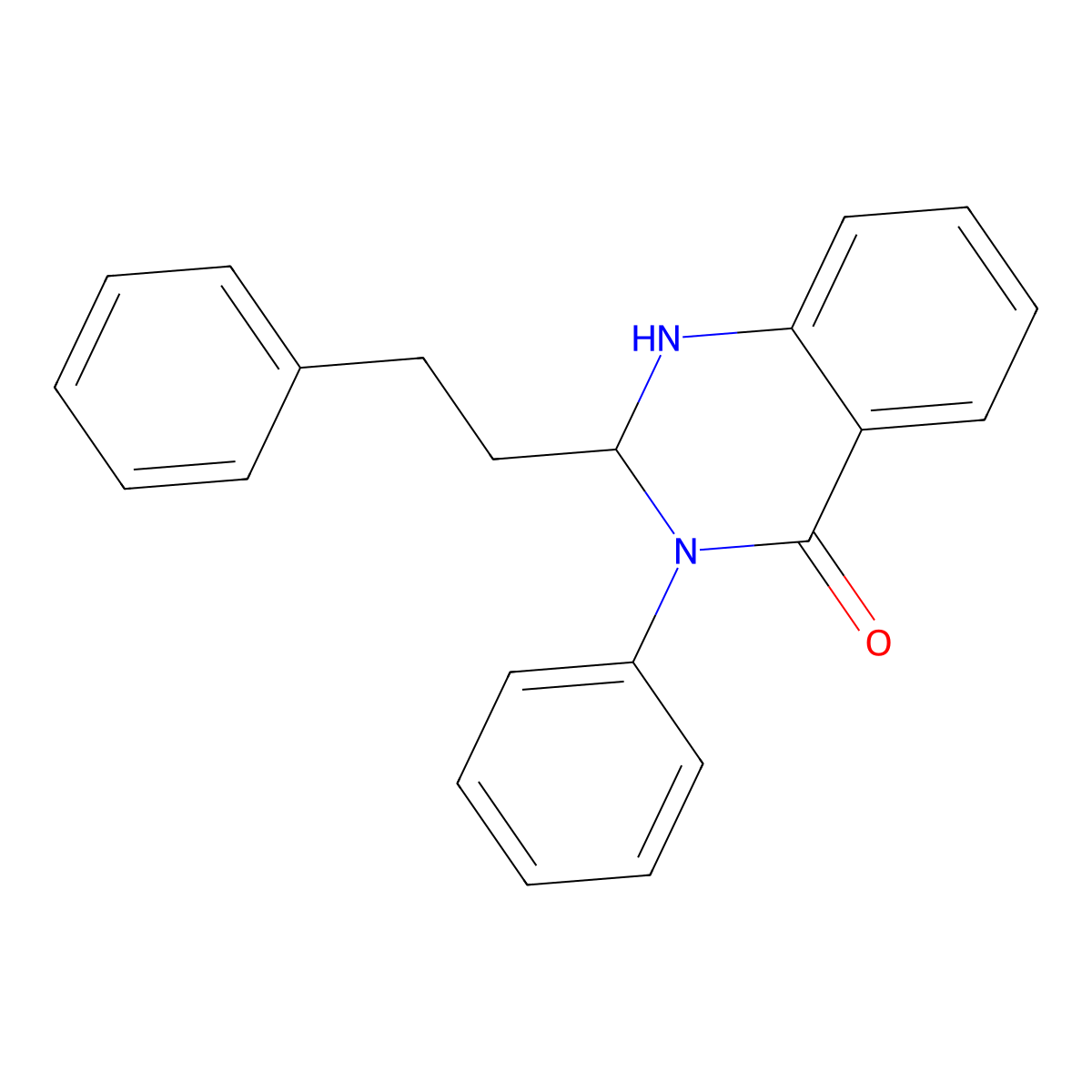 3-Phenyl-2-(2-phenylethyl)-1,2,3-trihydroquinazolin-4-one molecular structure, CAS 298688-00-3