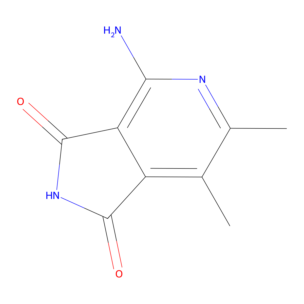 4-Amino-6,7-dimethyl-1H-pyrrolo[3,4-c]pyridine-1,3(2H)-dione molecular structure, CAS 298688-32-1