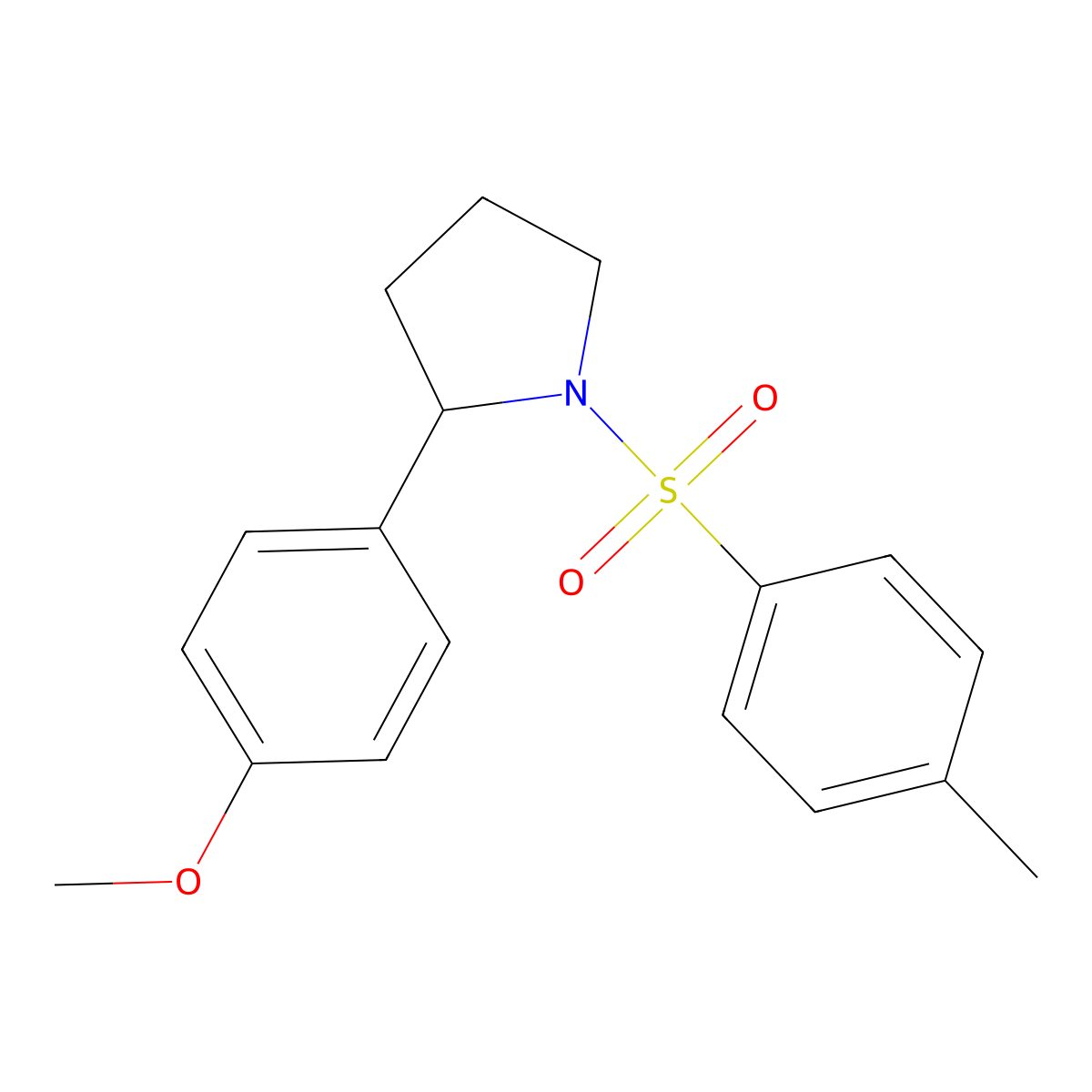 2-(4-Methoxyphenyl)-1-tosylpyrrolidine molecular structure, CAS 298689-85-7