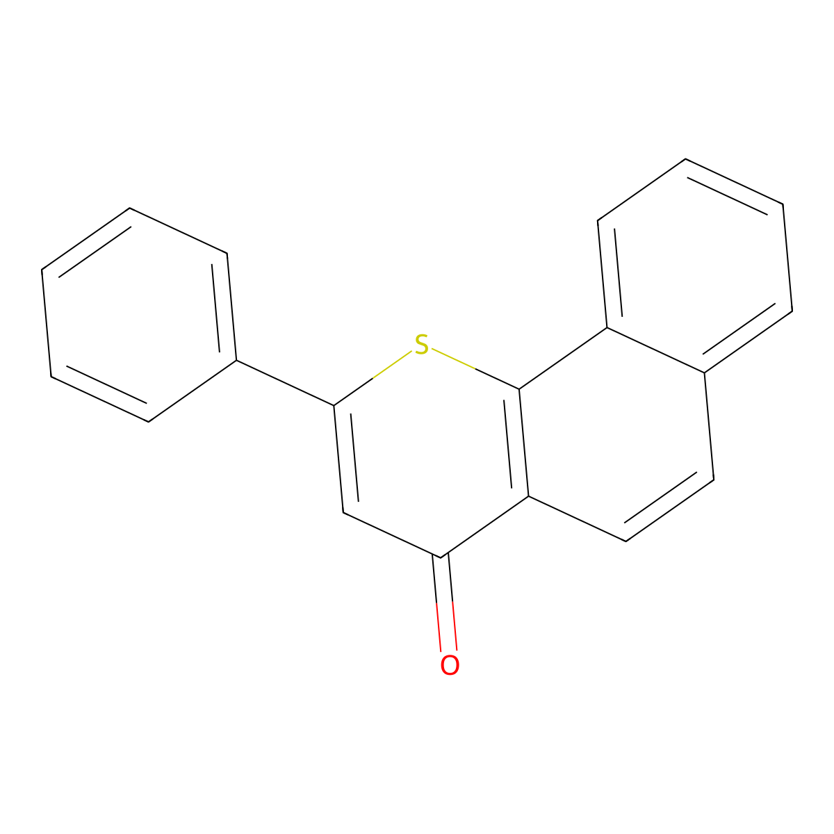 2-phenyl-4H-benzo[h]thiochromen-4-one molecular structure, CAS 29869-13-4