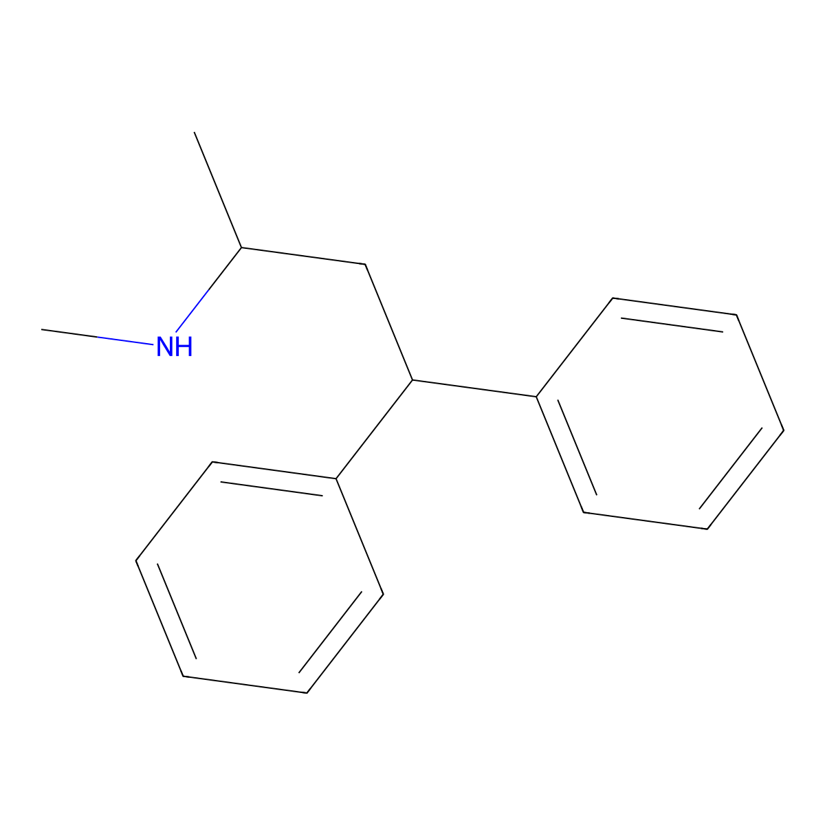 N,1-Dimethyl-3,3-diphenylpropylamine molecular structure, CAS 29869-78-1
