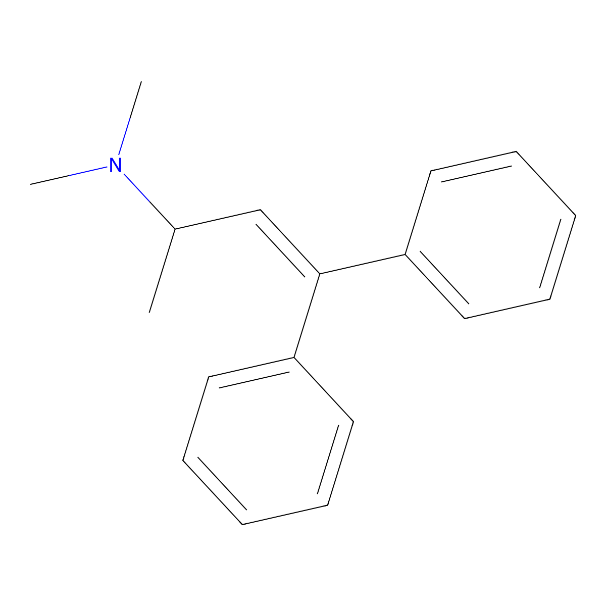 N,N-Dimethyl-4,4-diphenyl-3-buten-2-amine molecular structure, CAS 29869-90-7