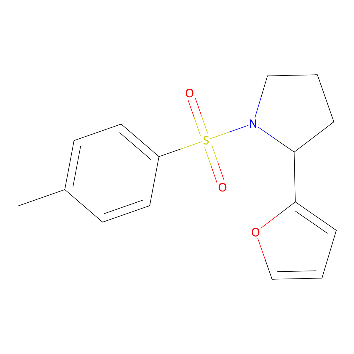 2-(Furan-2-yl)-1-tosylpyrrolidine molecular structure, CAS 298690-38-7