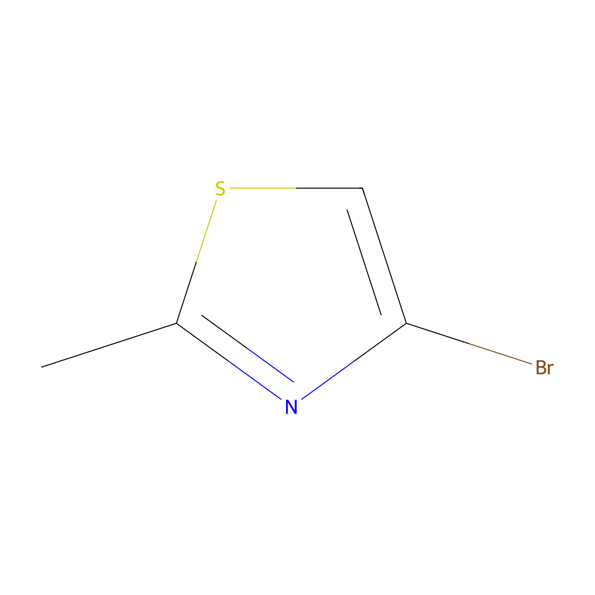 4-Bromo-2-methyl-1,3-thiazole molecular structure, CAS 298694-30-1