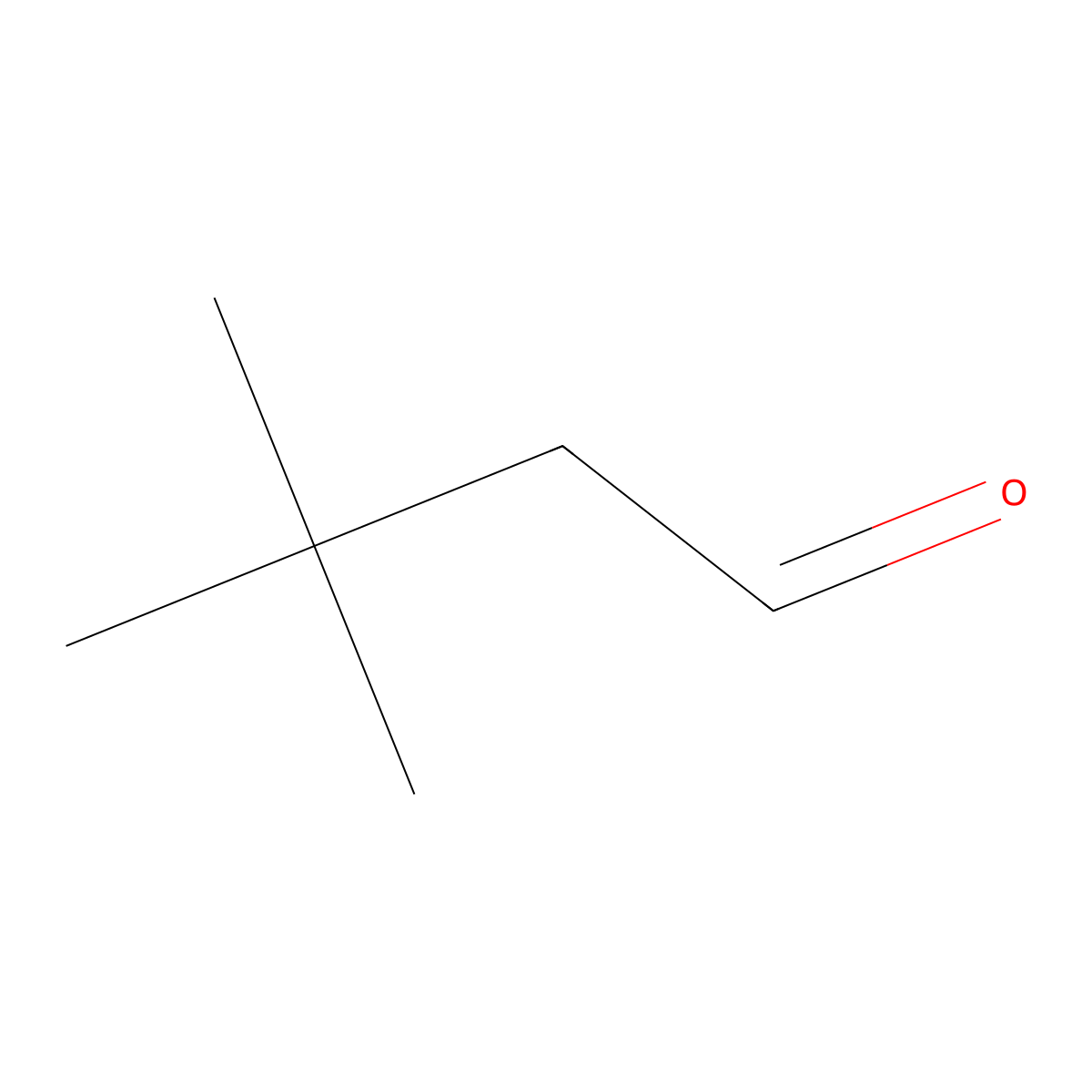 3,3-Dimethylbutanal molecular structure, CAS 2987-16-8