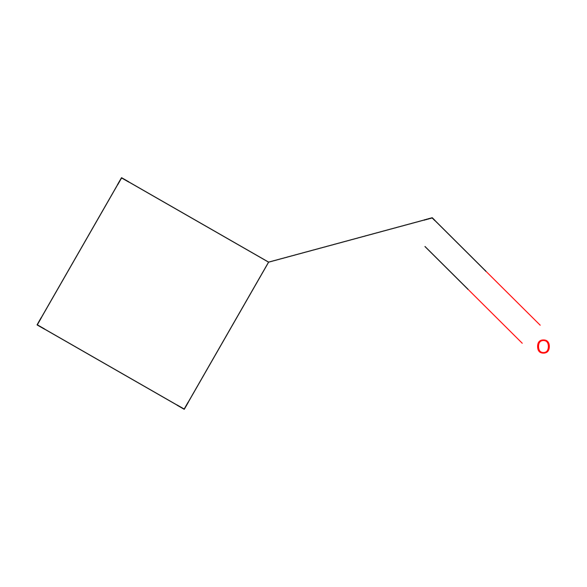 Cyclobutanecarbaldehyde molecular structure, CAS 2987-17-9