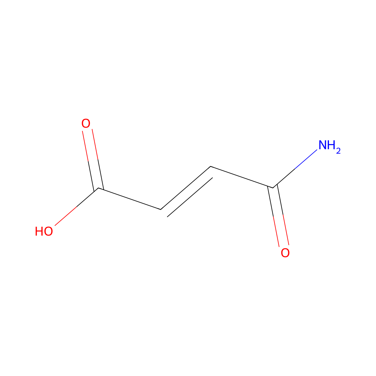 (2E)-3-carbamoylprop-2-enoic acid molecular structure, CAS 2987-87-3