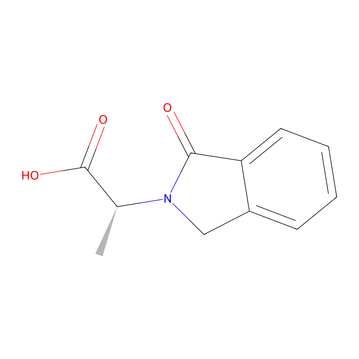 (2R)-2-(1-oxo-2,3-dihydro-1H-isoindol-2-yl)propanoic acid molecular structure, CAS 298700-67-1