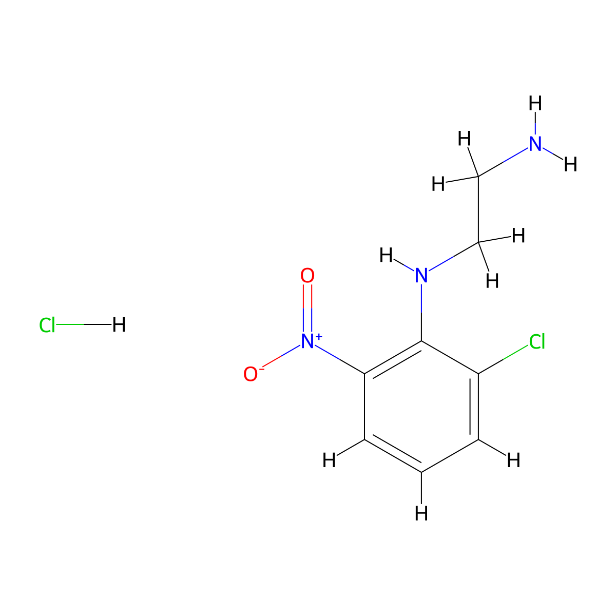 N-(2-chloro-6-nitrophenyl)ethane-1,2-diamine hydrochloride molecular structure, CAS 298703-19-2
