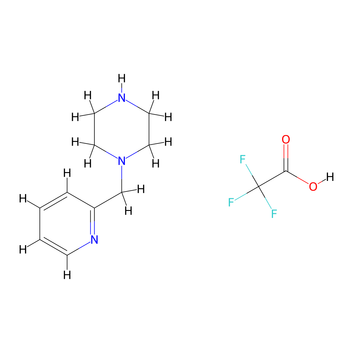 1-(Pyridin-2-ylmethyl)piperazine 2,2,2-trifluoroacetate molecular structure, CAS 298705-64-3
