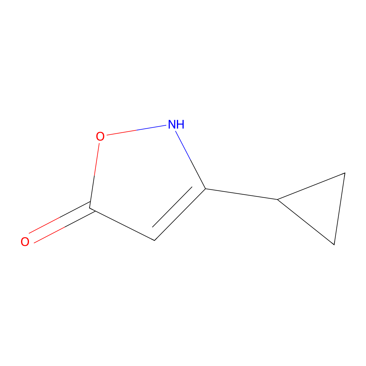 3-Cyclopropyl-2,5-dihydro-1,2-oxazol-5-one molecular structure, CAS 29871-85-0