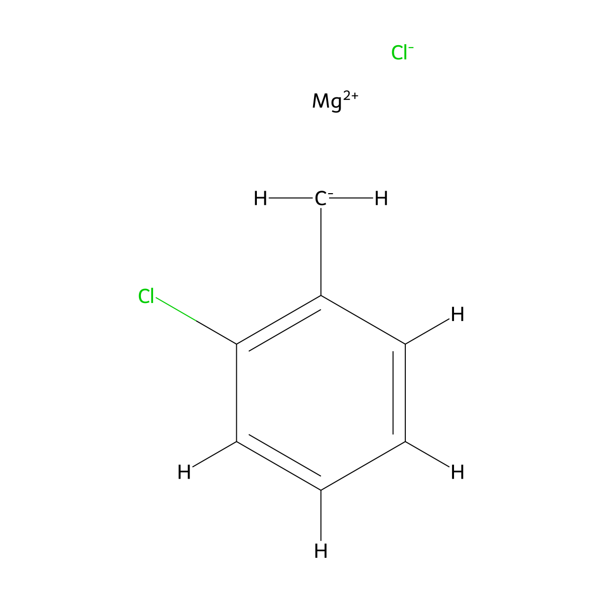 Magnesium, chloro[(2-chlorophenyl)methyl]- molecular structure, CAS 29874-00-8