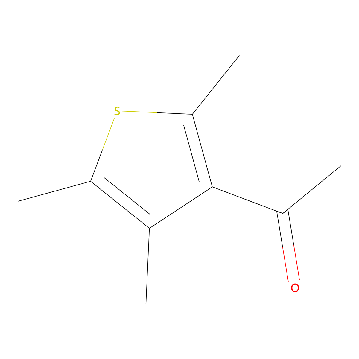 Ethanone, 1-(2,4,5-trimethyl-3-thienyl)- molecular structure, CAS 29874-08-6
