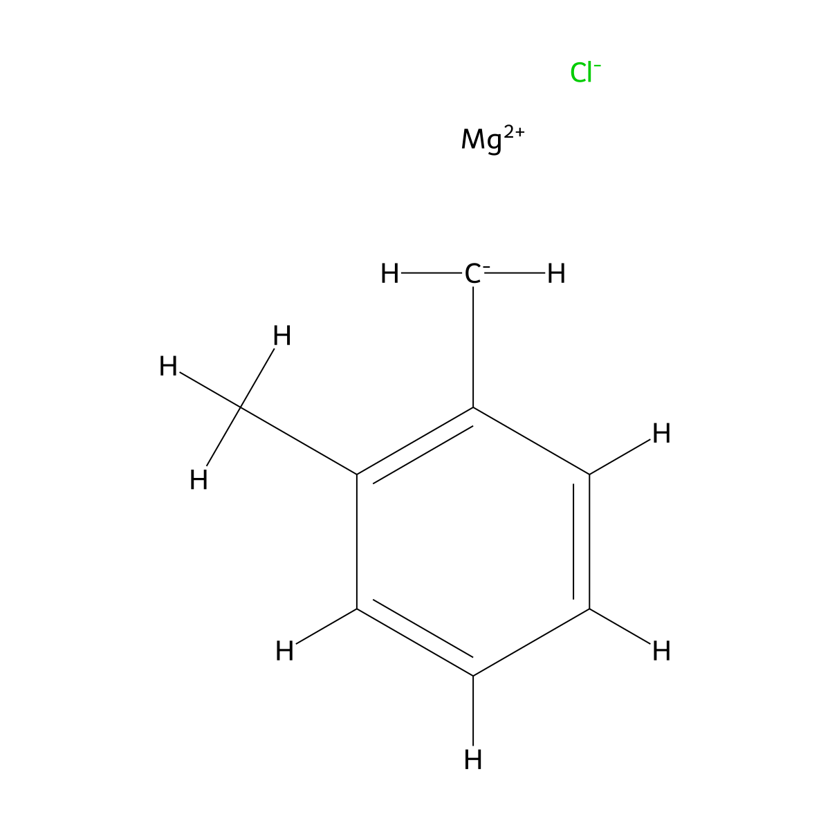 Magnesium, chloro[(2-methylphenyl)methyl]- molecular structure, CAS 29875-05-6