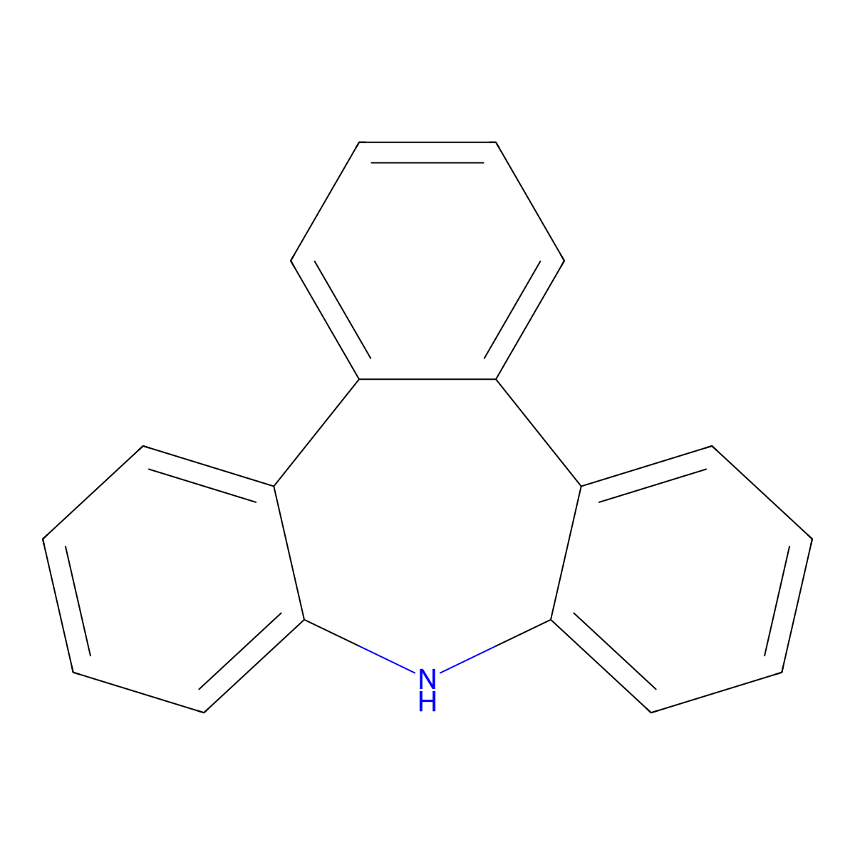 9H-Tribenzo[b,d,f]azepine molecular structure, CAS 29875-73-8