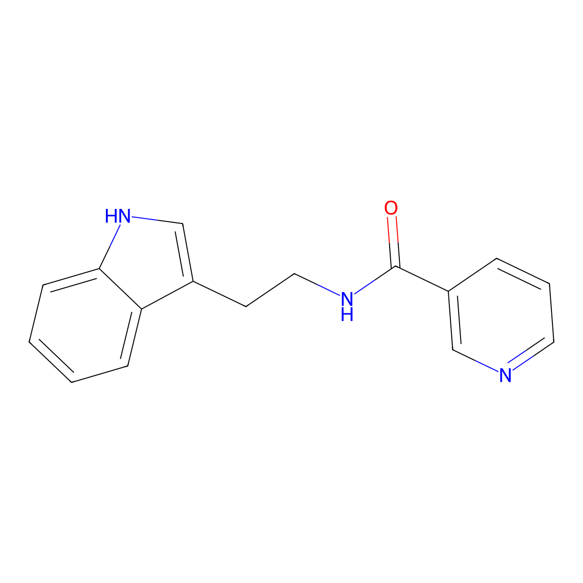 Tryptamide molecular structure, CAS 29876-14-0
