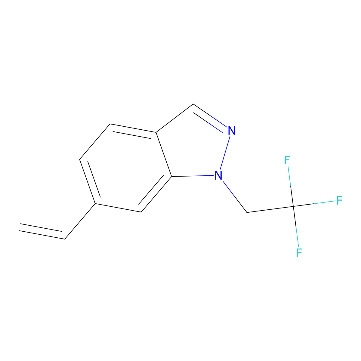 1-(2,2,2-trifluoroethyl)-6-vinyl-1H-indazole molecular structure, CAS 2987962-31-0