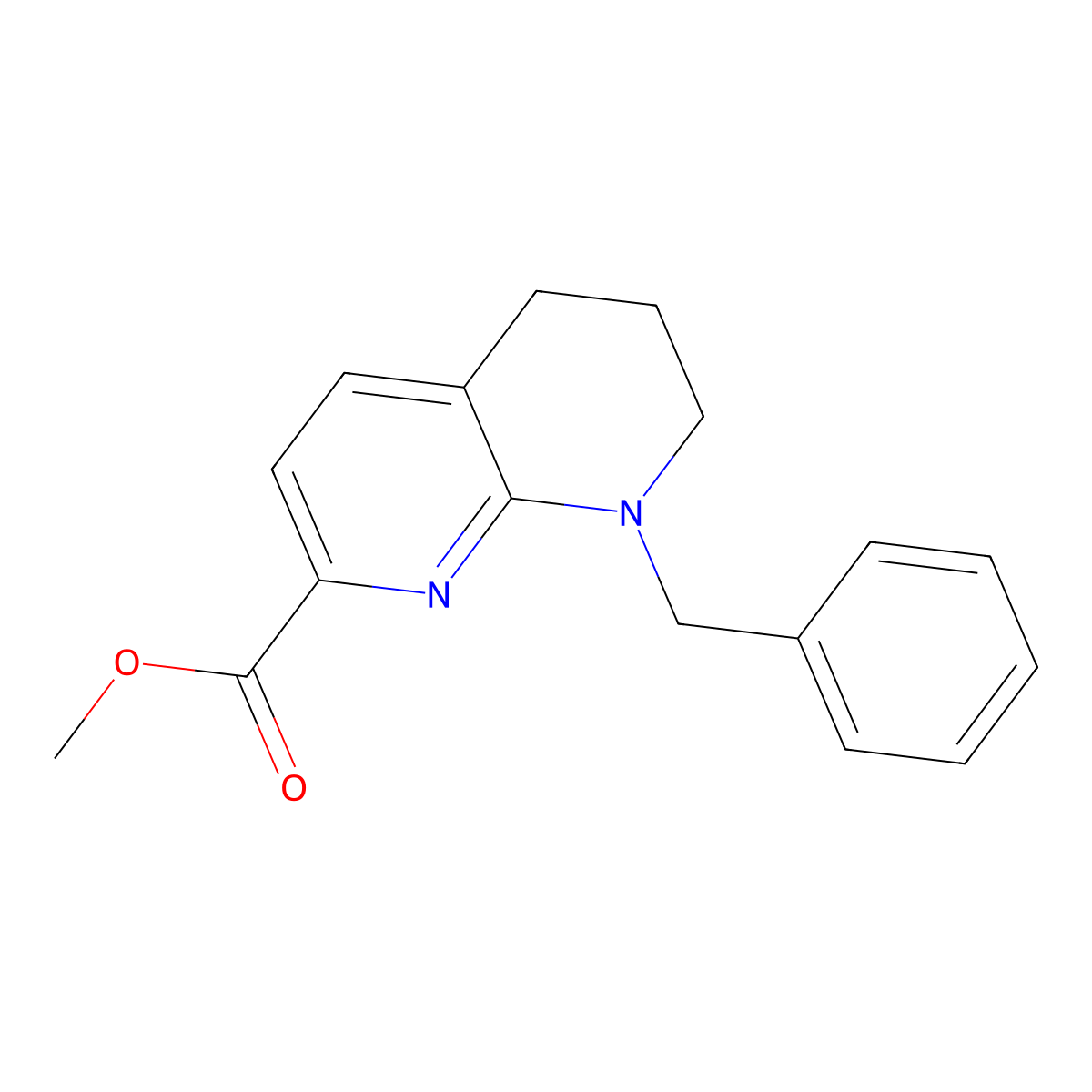 Methyl 8-benzyl-5,6,7,8-tetrahydro-1,8-naphthyridine-2-carboxylate molecular structure, CAS 2987972-78-9