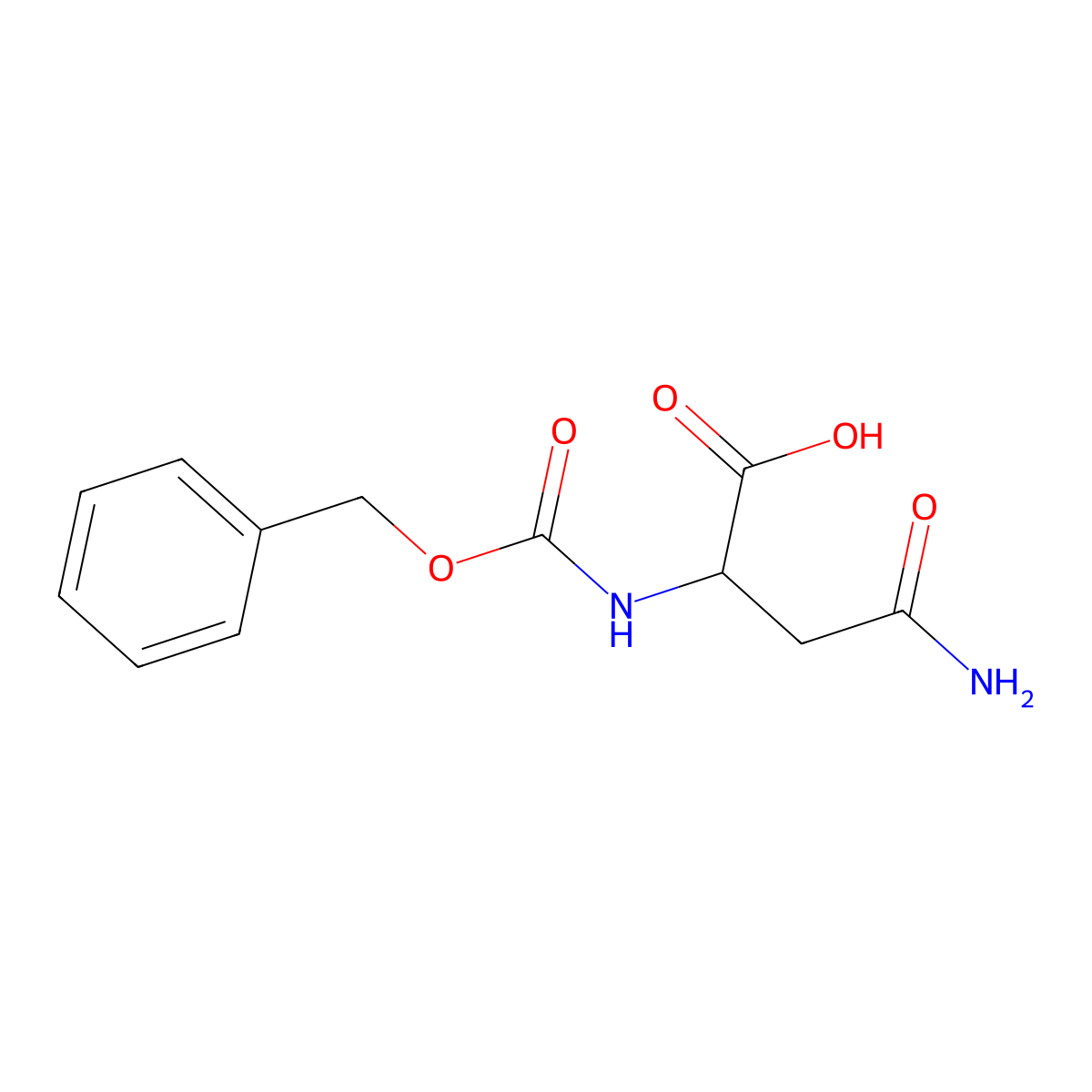 Carbobenzoxy-L-asparagine molecular structure, CAS 29880-22-6