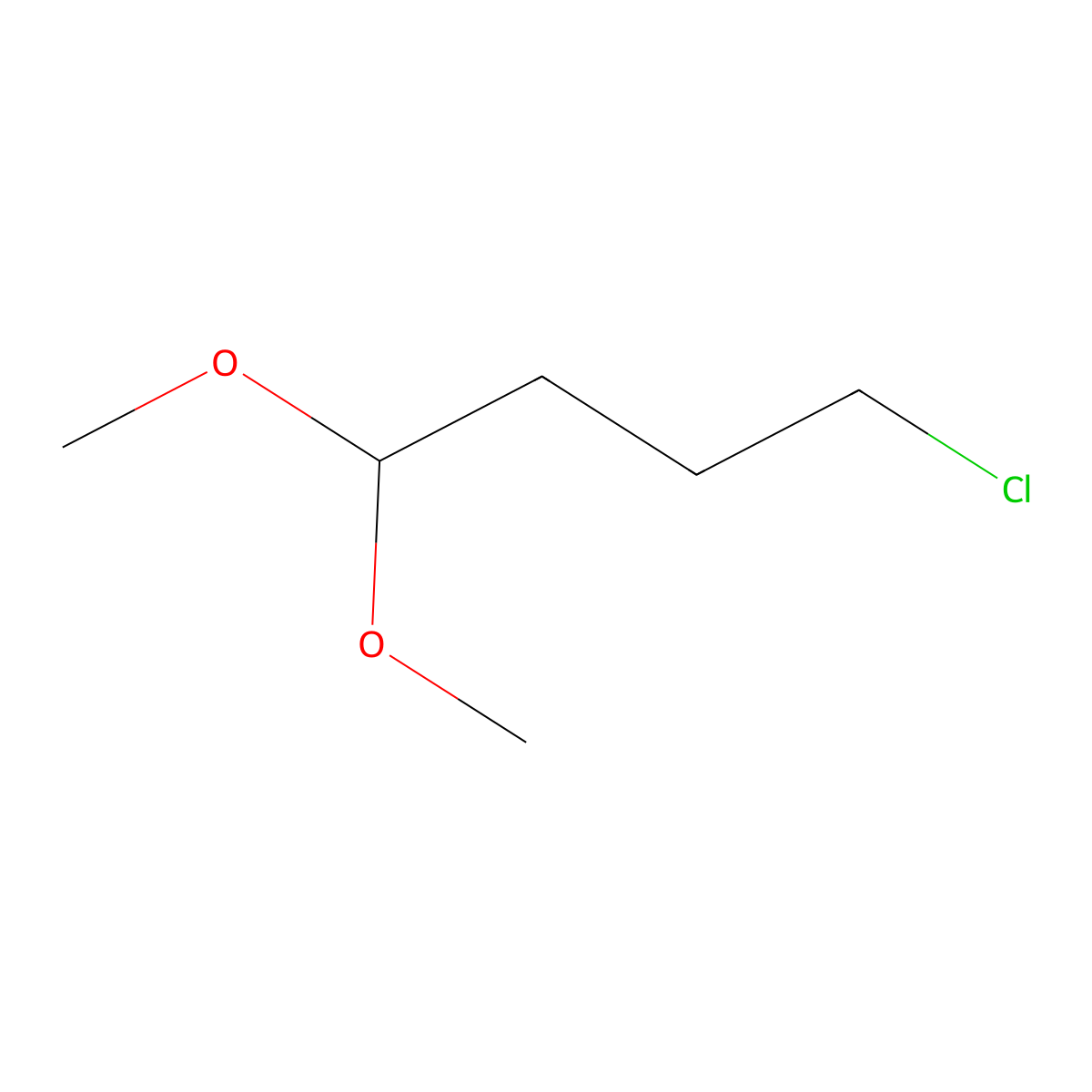 4-Chloro-1,1-dimethoxybutane molecular structure, CAS 29882-07-3