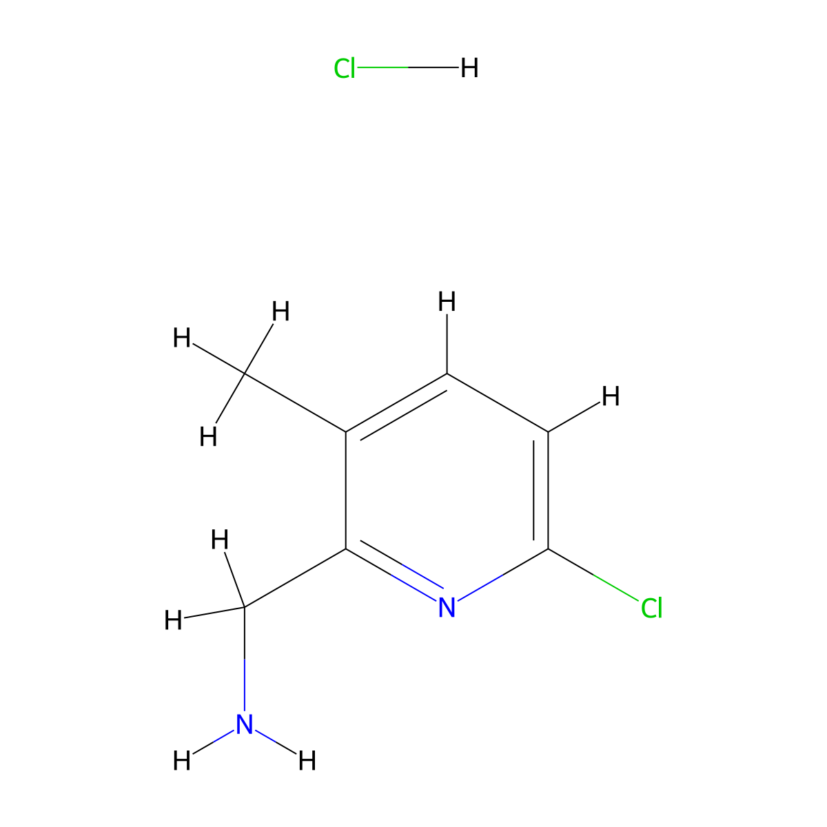 1-(6-Chloro-3-methylpyridin-2-yl)methanamine hydrochloride molecular structure, CAS 2988223-53-4