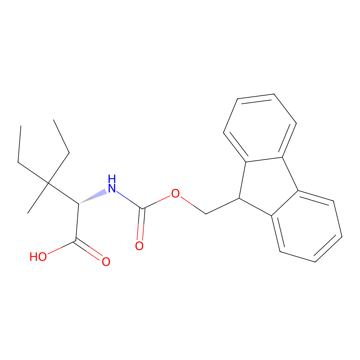 Fmoc-3-Ethyl-3-methyl-L-norvaline molecular structure, CAS 2988300-87-2
