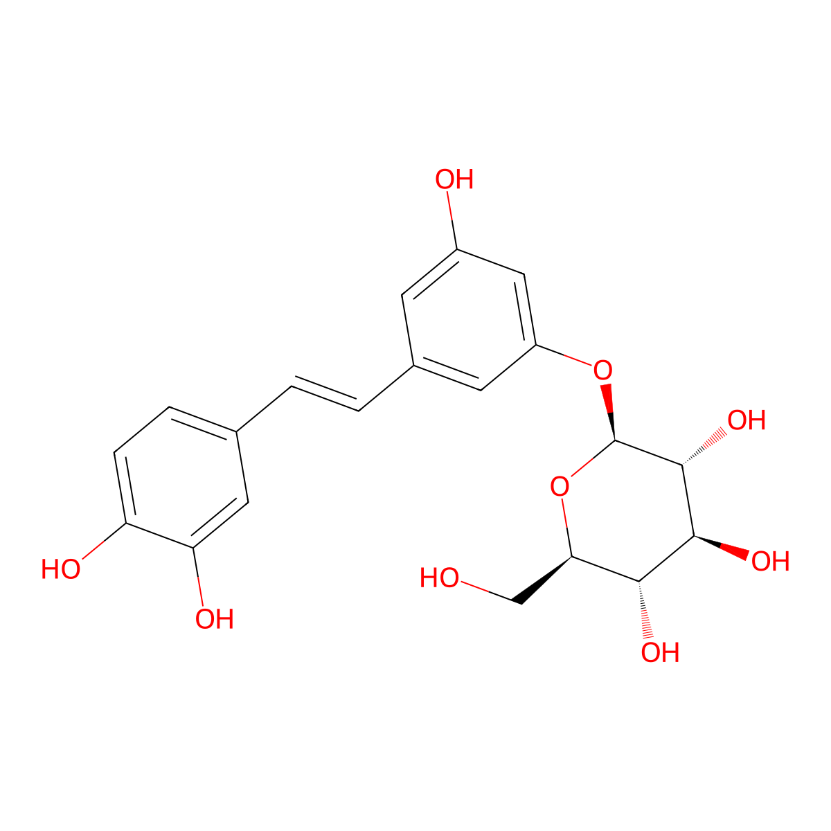 Astringin molecular structure, CAS 29884-49-9