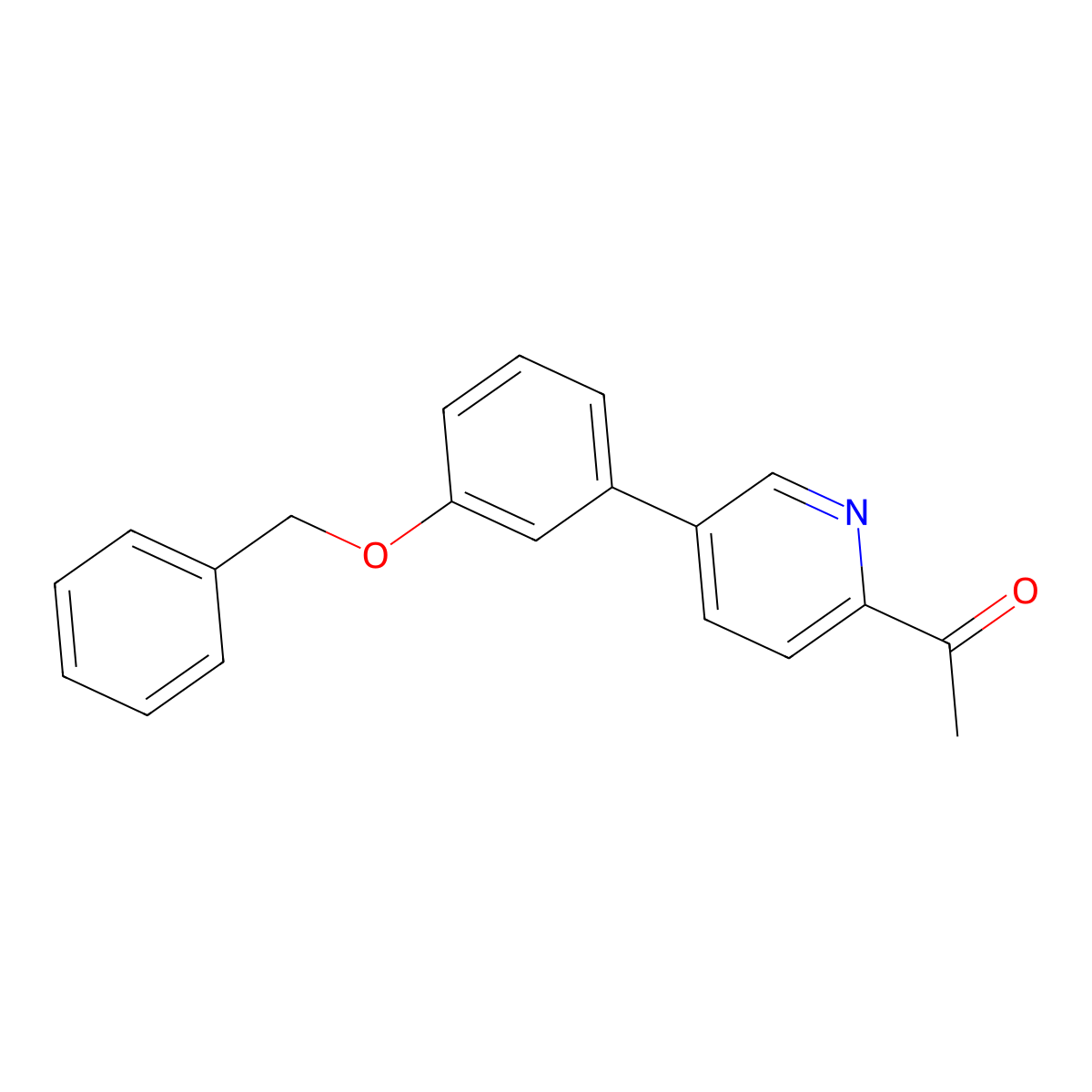 1-(5-(3-(Benzyloxy)phenyl)pyridin-2-yl)ethanone molecular structure, CAS 2988481-87-2