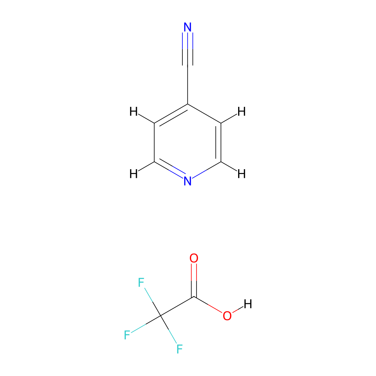 4-Cyanopyridinium trifluoroacetate molecular structure, CAS 29885-70-9