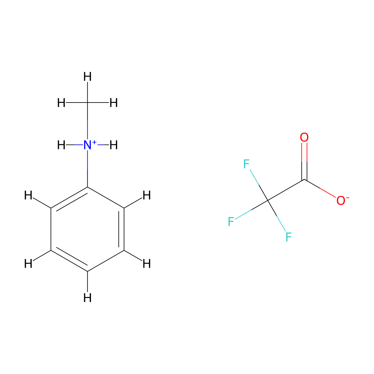 N-Methylanilinium trifluoroacetate molecular structure, CAS 29885-95-8