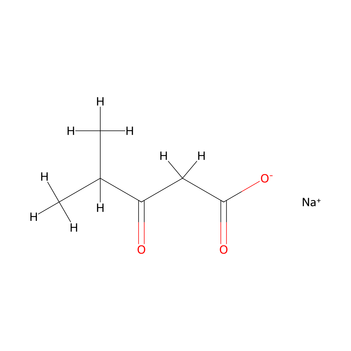 Sodium 4-methyl-3-oxopentanoate molecular structure, CAS 2988556-44-9