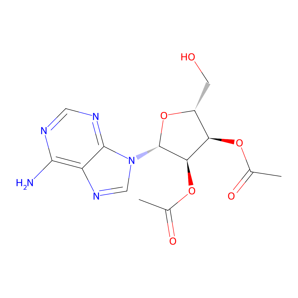 2',3'-Di-O-acetyladenosine molecular structure, CAS 29886-19-9