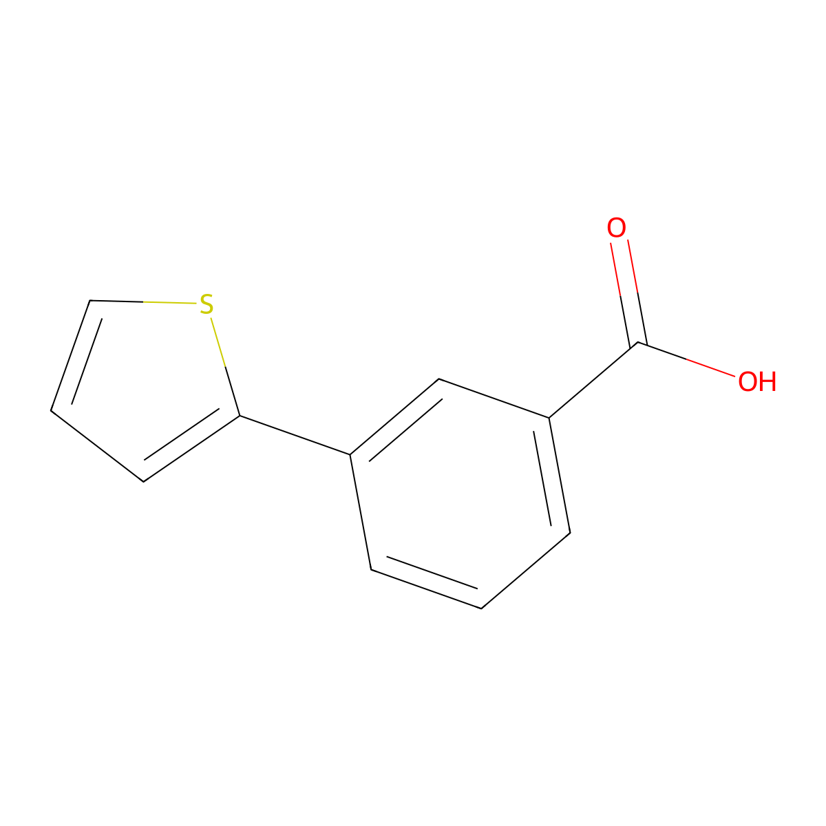 3-(Thien-2-yl)benzoic acid molecular structure, CAS 29886-63-3