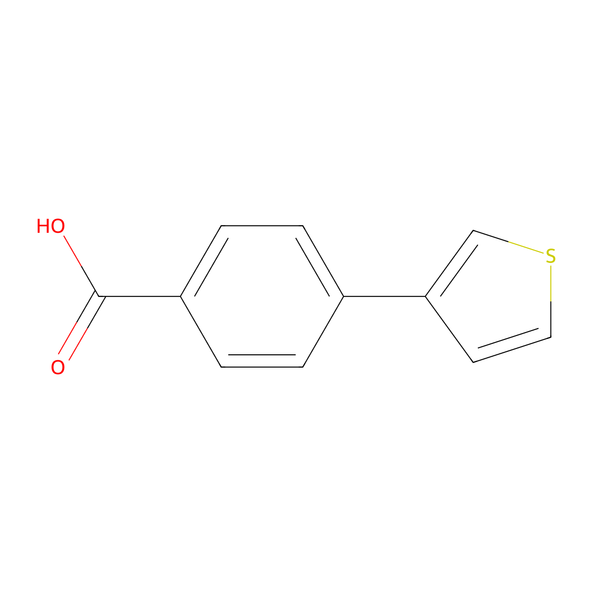 4-(3-Thienyl)benzoic acid molecular structure, CAS 29886-64-4
