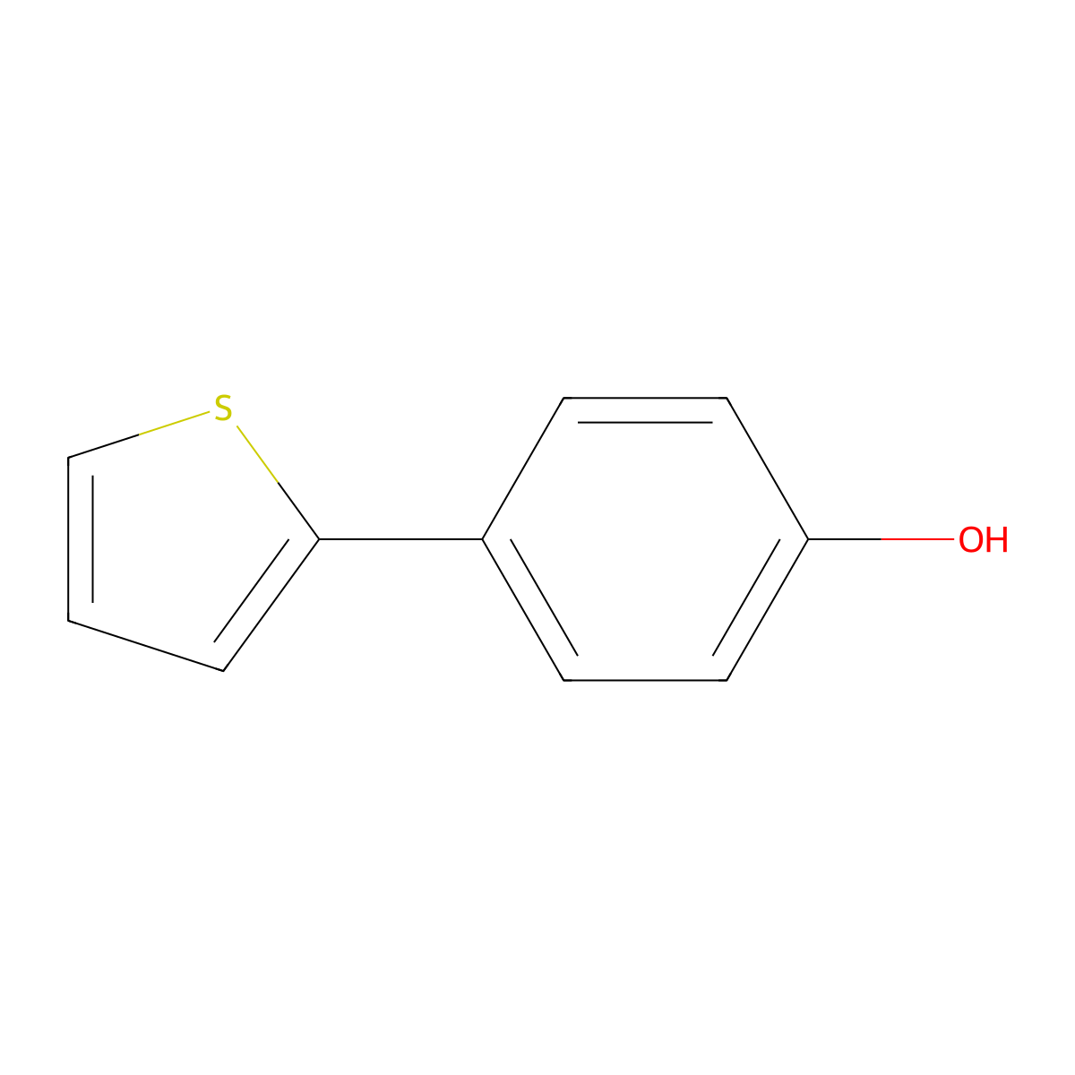 4-Thiophen-2-ylphenol molecular structure, CAS 29886-65-5