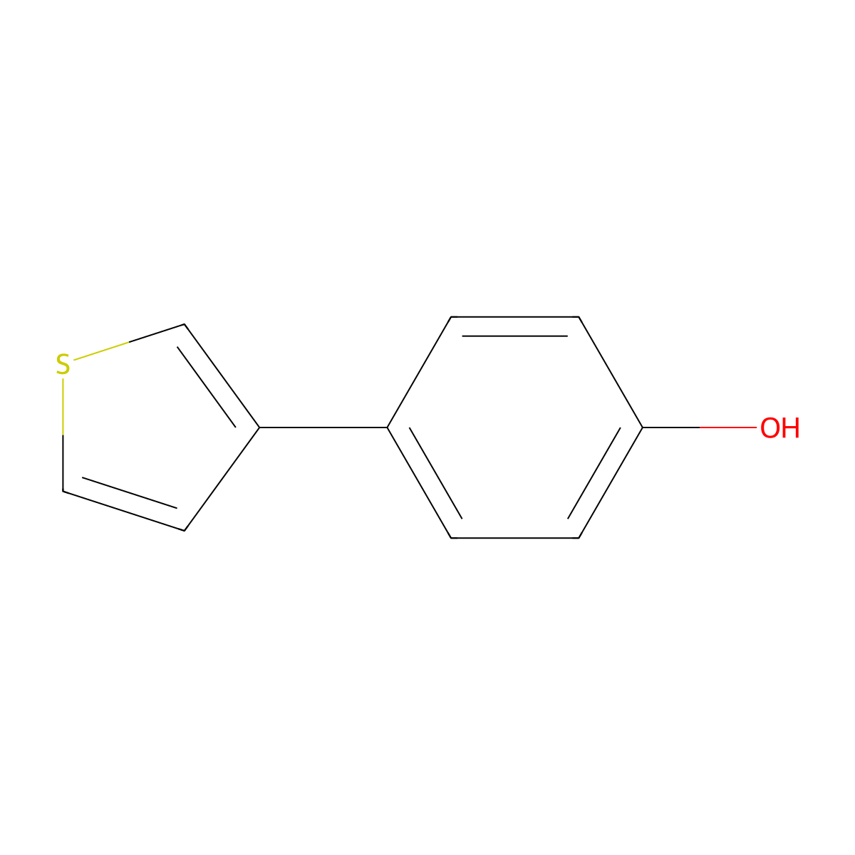 4-(Thiophen-3-yl)phenol molecular structure, CAS 29886-67-7