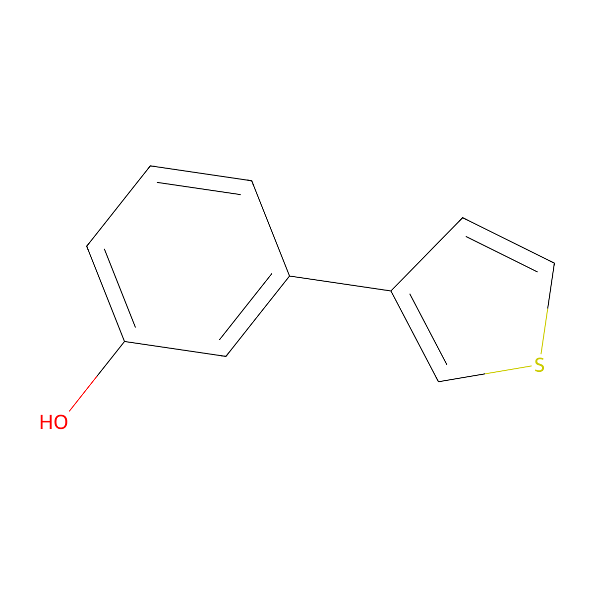 3-(Thiophen-3-YL)phenol molecular structure, CAS 29886-68-8