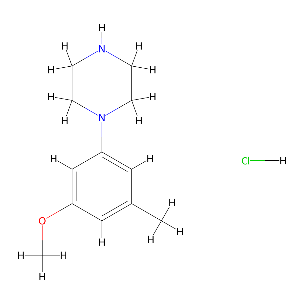 1-(3-Methoxy-5-methylphenyl)piperazine hydrochloride molecular structure, CAS 2988639-47-8