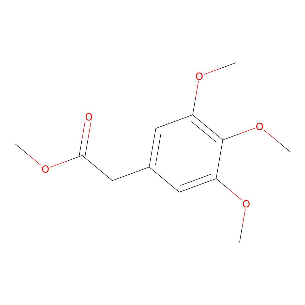 Methyl 2-(3,4,5-trimethoxyphenyl)acetate molecular structure, CAS 2989-06-2