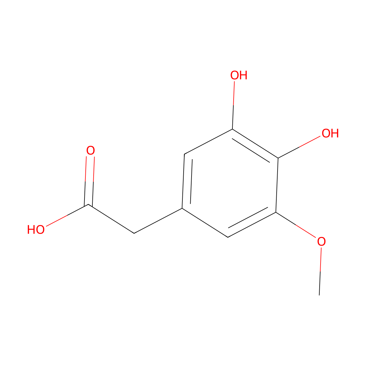 2-(3,4-Dihydroxy-5-methoxyphenyl)acetic acid molecular structure, CAS 2989-10-8