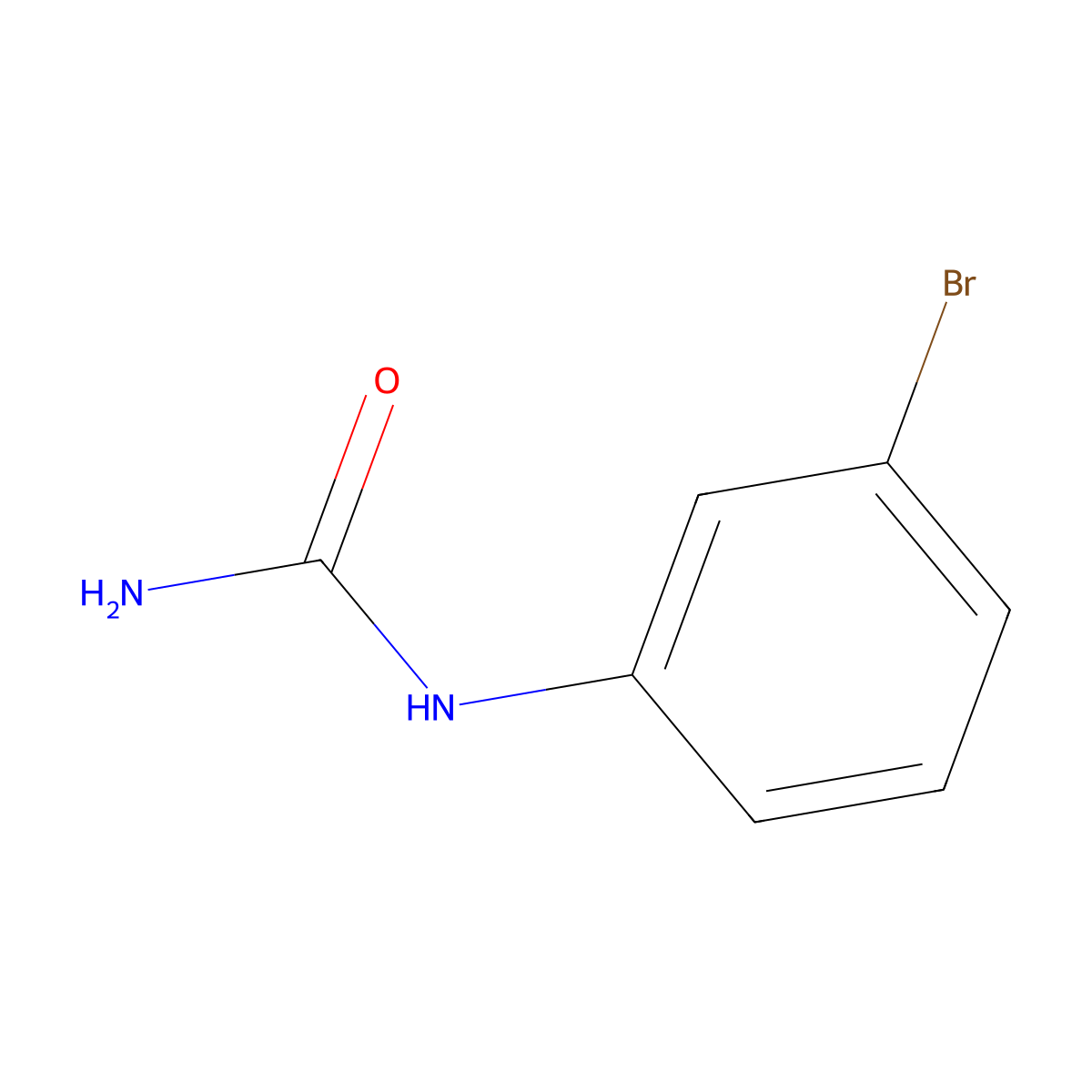 3-Bromophenylurea molecular structure, CAS 2989-98-2