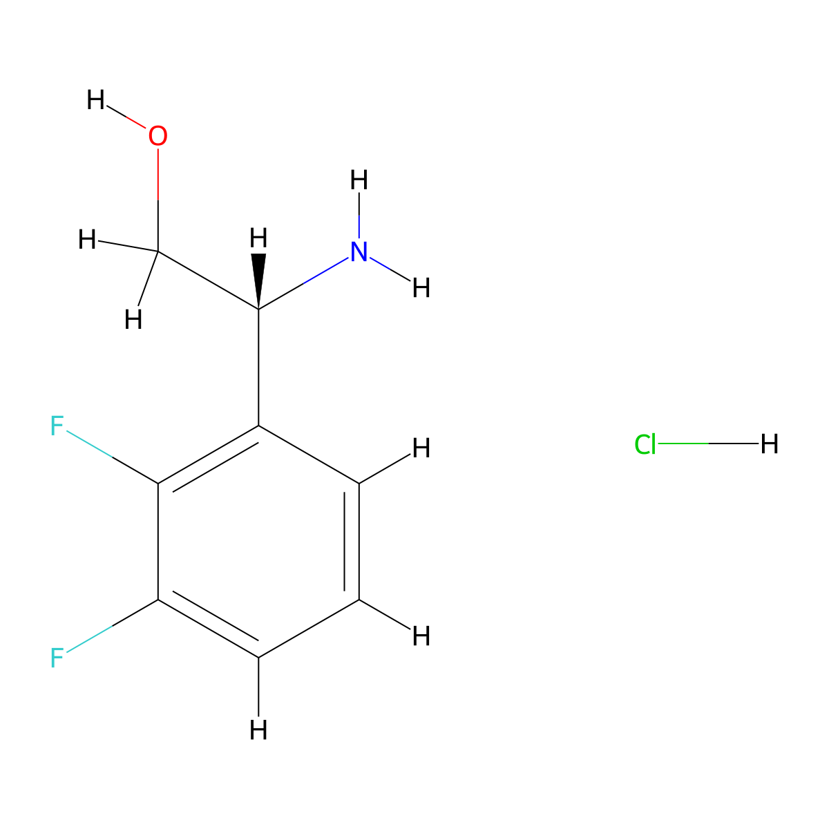 (R)-2-Amino-2-(2,3-difluorophenyl)ethan-1-ol (hydrochloride) molecular structure, CAS 2989051-23-0