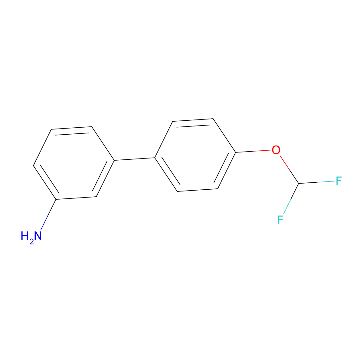 4'-(Difluoromethoxy)-[1,1'-biphenyl]-3-amine molecular structure, CAS 2989083-86-3