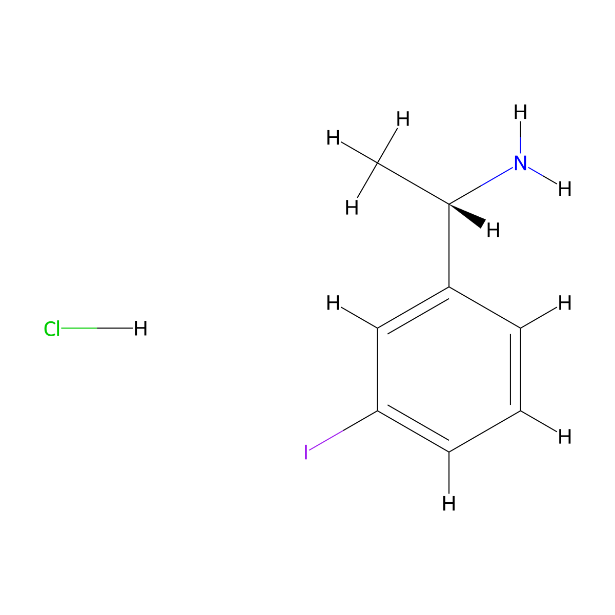 (S)-1-(3-Iodophenyl)ethan-1-amine (hydrochloride) molecular structure, CAS 2989186-63-0