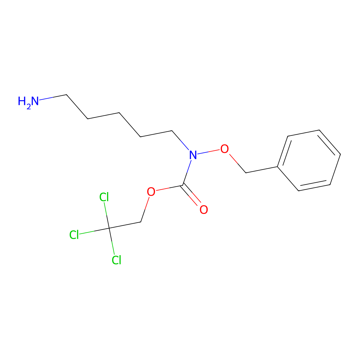 2,2,2-Trichloroethyl (5-aminopentyl)(benzyloxy)carbamate molecular structure, CAS 2989338-54-5