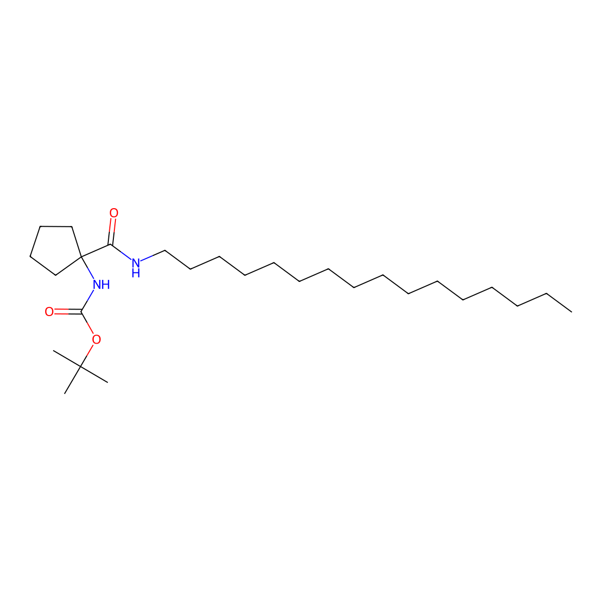 Tert-butyl (1-(hexadecylcarbamoyl)cyclopentyl)carbamate molecular structure, CAS 2989370-49-0