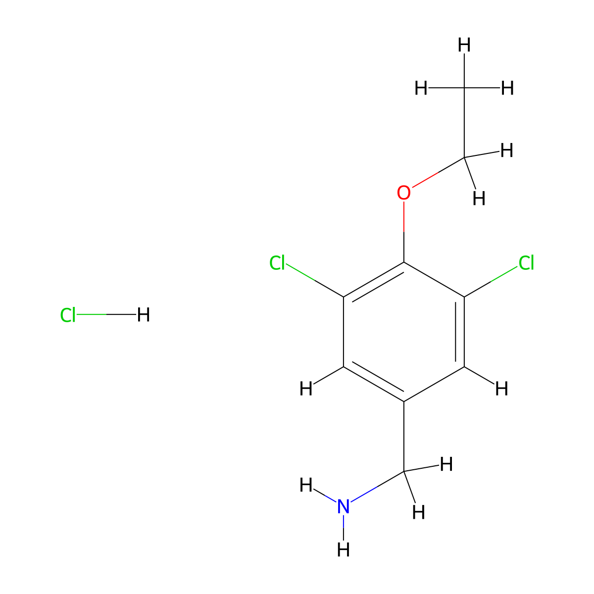 (3,5-Dichloro-4-ethoxyphenyl)methanamine hydrochloride molecular structure, CAS 2989375-79-1