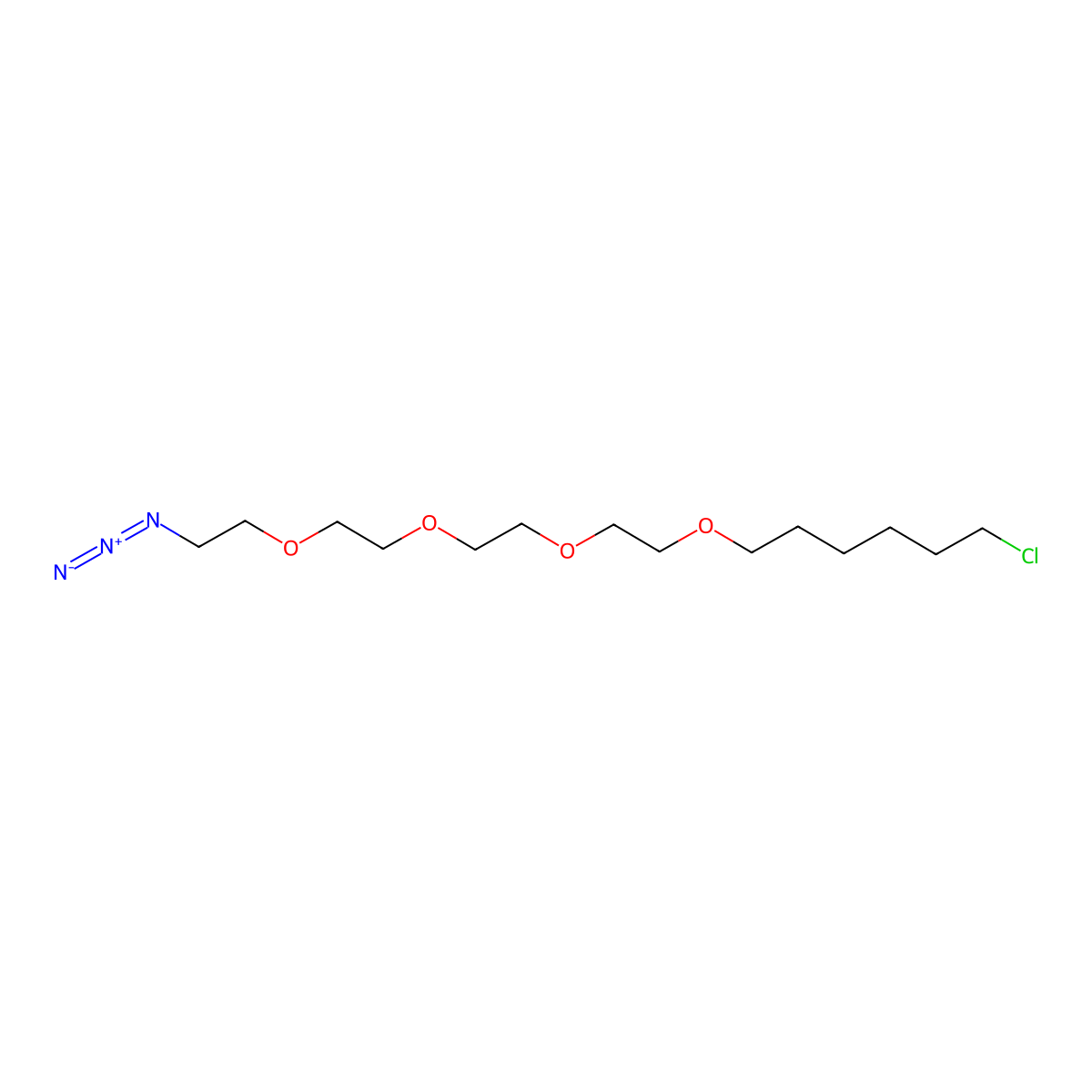 Azido-PEG4-C6-Cl molecular structure, CAS 2989398-83-4