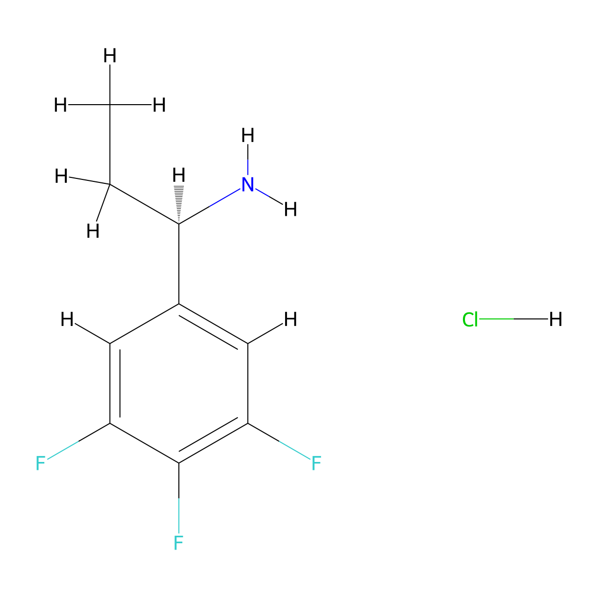 (R)-1-(3,4,5-Trifluorophenyl)propan-1-amine hydrochloride molecular structure, CAS 2989529-74-8