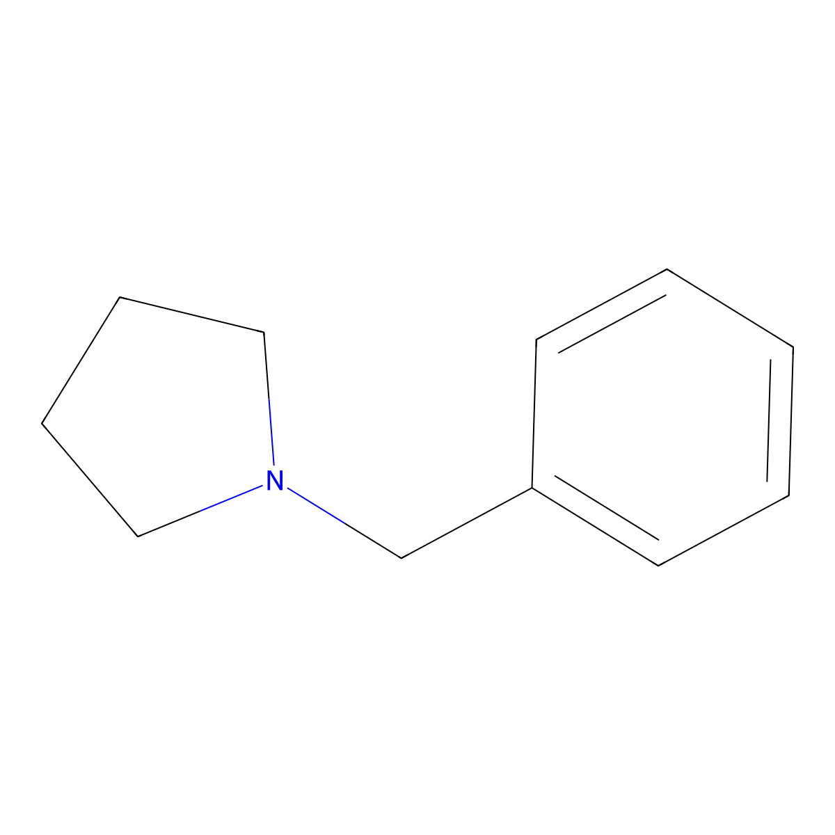1-(Phenylmethyl)pyrrolidine molecular structure, CAS 29897-82-3